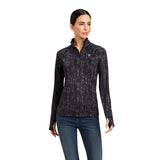 Ariat Women's Lowell 2.0 1/4 Zip Base layer Black Bit Print #10041207