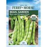 Bean, Blue Lake Stringless Pole Organic Seeds, 17.5G #0788