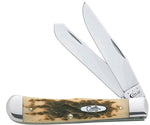 Case Amber Bone CV Trapper Knife #08001979