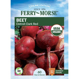 Beet, Detroit Dark Red Organic Seeds, 5.3G #0811