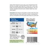 Lettuce, Parris Island Organic Seeds, 1.2G #0816
