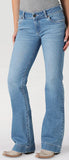 Wrangler Ladies Mae Mid Rise Retro Green Trouser Jean #2328358