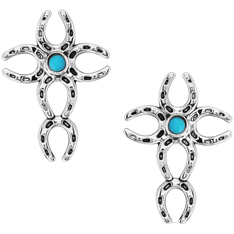 Montana Silversmiths Faith Never Fails Cross Earrings ER5650