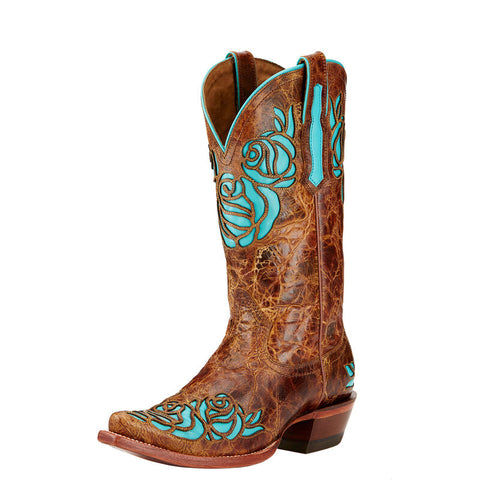 Ariat Ladies Dusty Rose X Toe Western Boot #10017392