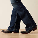 Ariat Ladies Wide Leg Trouser Mid Rise Stretch Entwined Jean #10025302