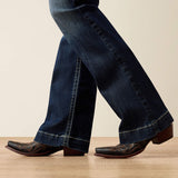 Ariat Ladies Wide Leg Trouser Mid Rise Stretch Entwined Jean #10025302