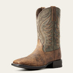 Ariat Mens Amos Sorrel/Green Boot #10029688