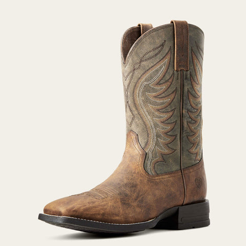 Ariat Mens Amos Sorrel/Green Boot #10029688