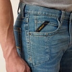 Ariat Men's Rebar M4 Low Rise DuraStretch Edge Boot Cut Jean #10041087