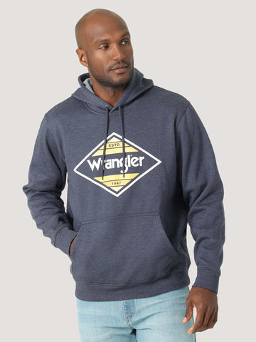 Wrangler Men's Navy Heather Western Hoodie #2318527