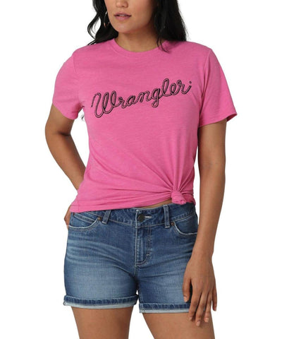Wrangler® Ladies Retro Logo Tee Pink #2328870