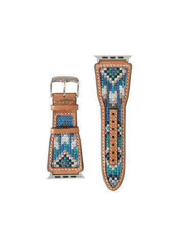 Nocona Men's Blue Aztec iWatch Band #N3101827