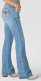 Wrangler Ladies Mae Mid Rise Retro Green Trouser Jean #2328358