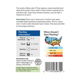 Bean, Bush Blue Lake 274 Organic Seeds, 17.5G #1300