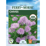 Chives, Organic Seeds, 400mg #1335