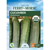 Cucumber, Marketmore Organic Seeds, 1.4g #1380