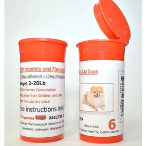 Oral Flea Control - 6 Capsules Small to Medium Dog #13842561
