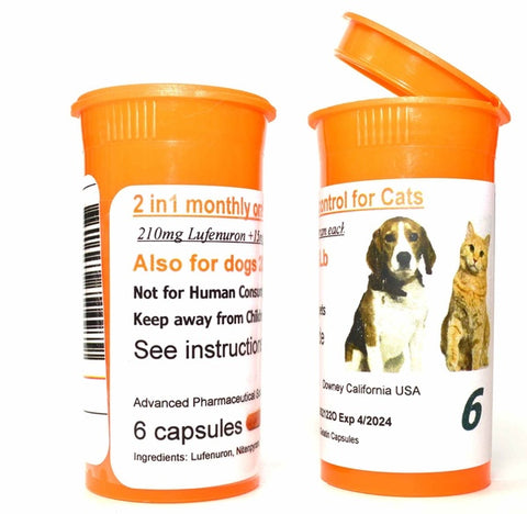 Oral Flea Control For Dogs, and Cats - 6 Capsules #13842562