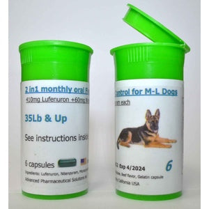 Oral Flea Control - 6 Capsules Medium/Large Dog #13842563