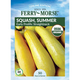 Squash, Early Prolific Straightneck Organic Seeds, 5.3g #1465