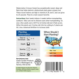 Watermelon, Crimson Sweet Organic Seeds, 1.9g #1510