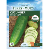 Cucumber, Straight Eight Organic Seeds, 1.4g #1520