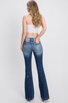 Jean Destroyed Mid Rise Stretch Flare W/Patch Work #P221FM-MD