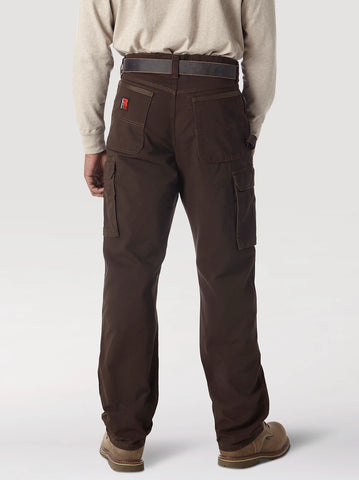 Wrangler Men's Relaxed Fit Riggs Workwear Ripstop Ranger Cargo Work Pants #3W060 Dark Brown