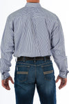 Cinch Men's Royal Blue Pinstripe Button Down Shirt #MTW1104729