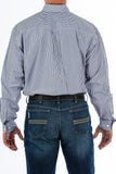 Cinch Men's Royal Blue Pinstripe Button Down Shirt #MTW1104729