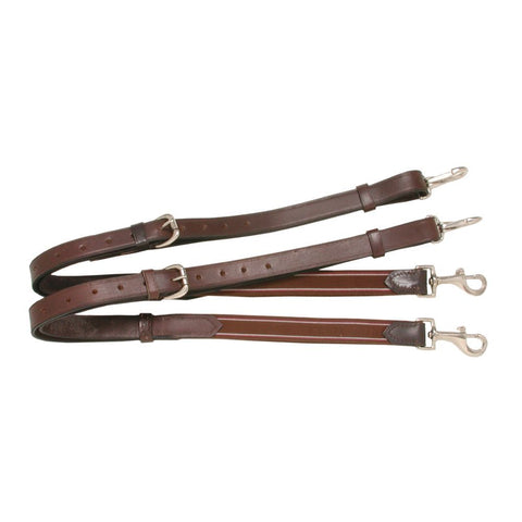 Tough1 Leather Side Reins with Elastic Ends #52-53-0-0