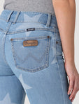 Wrangler Ladies Alice Retro Mae Mid Rise Star Flare Jeans #2328735