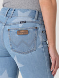 Wrangler Ladies Alice Retro Mae Mid Rise Star Flare Jeans #2328735