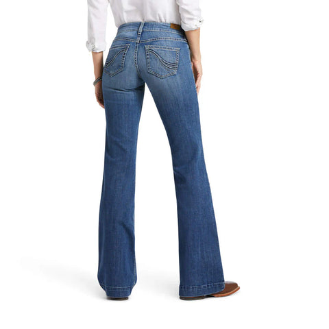 Ariat Ladies Mid Rise Jennifer Wide Leg Jeans #10039599.