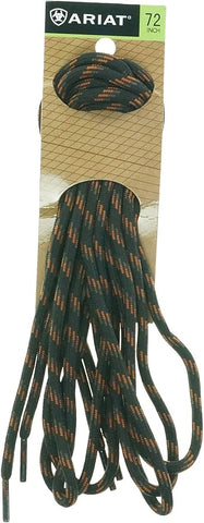 Ariat 72" Nylon Black and Brown Laces #A23024107