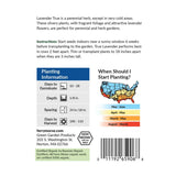 Lavender, True Organic Seeds, 200mg  #9569
