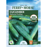 Cucumber, National Pickling Organic Seeds, 1.4mg  #9714