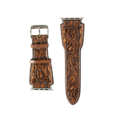 Nocona Men's Leather Floral iWatch Band #N3102002