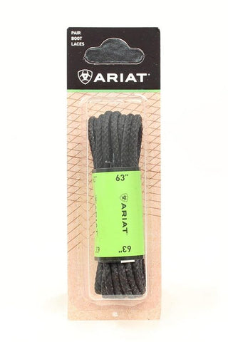 Ariat Waxed Black Laces 54" or 63" #A2300601