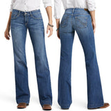 Ariat Ladies Mid Rise Jennifer Wide Leg Jeans #10039599.