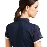 Ariat Ladies Bandera 1/4 Zip Polo Navy Shirt #10039188