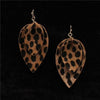 Double Leaf Leopard Hide Earrings #30978