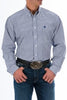 Cinch Men's Royal Blue Pinstripe Button Down Shirt #MTW1104729
