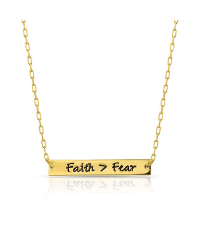Montana Silversmiths Faith Over Fear Bar Necklace FFNC5060
