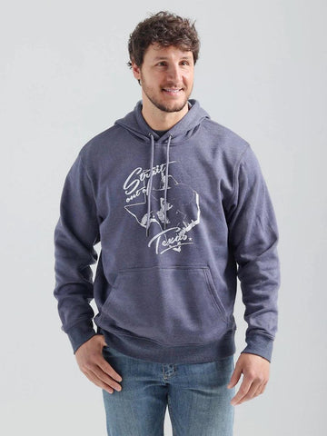 Wrangler George Strait Out of Texas Hoodie Navy Heather #112319021