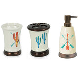 HiEnd Accents Bright Cactus 3 Piece Bath Set