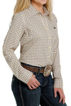 Cinch Ladies Mint Plaid Rodeo Shirt #MSW9164072