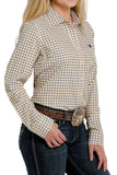 Cinch Ladies Mint Plaid Rodeo Shirt #MSW9164072