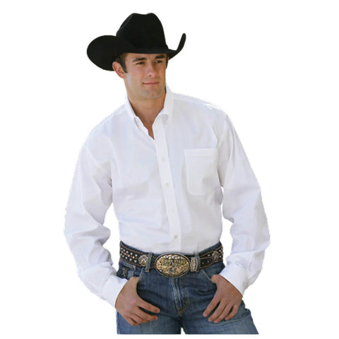 Cinch Men's Solid Classic Fit Solid Button Down White #MT10320020
