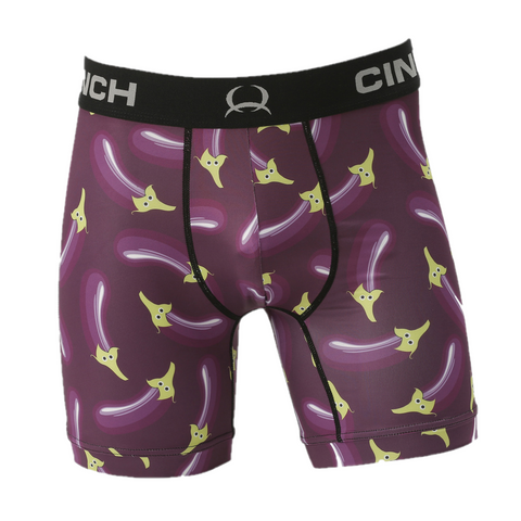 Cinch Men's 9in Boxer Briefs Eggplant  #MXY6002027
